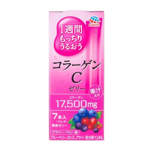 アース製薬　1週間もっちりうるおうコラーゲンCゼリー（10g×7本入）アサイー・ベリー味(4)