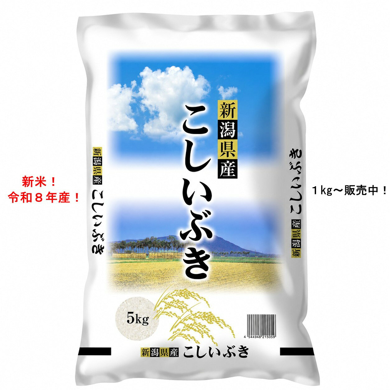 【新米！令和8年産！】新潟農商 新潟県産こしいぶき 新米 令和8年産 白米 30kg 20kg 10kg 5kg 2kg 1kg 送料無料 米30kg 20kg 10kg 5kg 2kg 1kg コシイブキ こしいぶき 新潟産こしいぶき お米 国産 精米