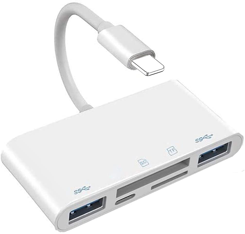 iPhone SDɥ꡼ 5in1  ǡž OTGб ® USB  ǥ  ɤ߽ Micro SDɥ꡼ iOS14 iPhone12/11/X/8/iPad/iPod