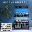 怪獣ラック 組立式 高さ調整可能 植物棚 幅110 奥行50 高さ175 アルミフレーム 防錆仕様 パネル・スポットライト両対応