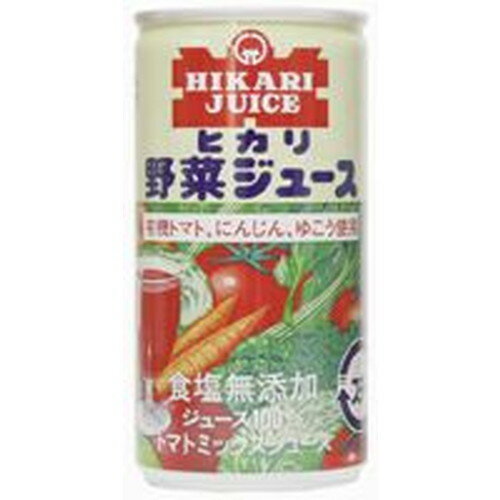 楽天健康サポート専門店ヒカリ 野菜ジュース（無塩）190g×30缶【光食品】※同梱・キャンセル・ラッピング不可