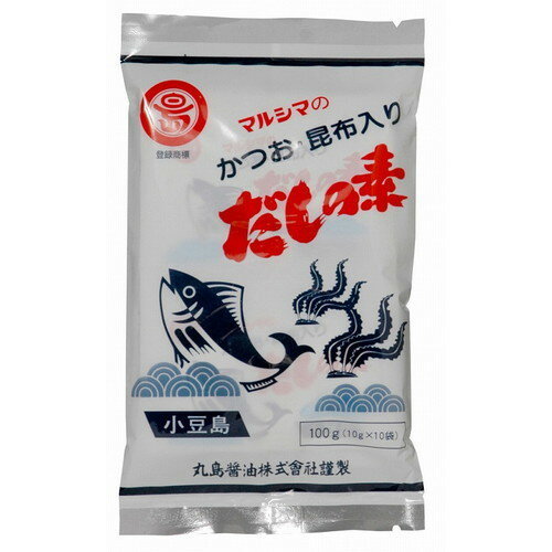 ■商品名：かつおだしの素（袋入）■内容量：（10g×10袋）×10箱セット ■良質のかつお節をメインに昆布、醤油の風味を生かした、大変味が良く、用途が多いだしの素です。■開封前：1年半開封後：1回で使い切らなかった場合は密封し、固まらないうちにご使用下さい。■ぶどう糖、食塩、風味原料（かつおぶし粉末、こんぶ粉末）、調味料（アミノ酸等）、粉末醤油（大豆、小麦を含む） ＞お届けについてや、日数の目安はこちら