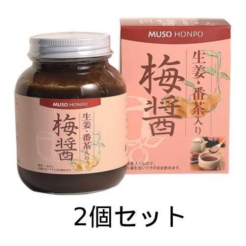 生姜・番茶入り梅醤(うめしょう)250g(梅醤番茶)×2個セット【無双本舗】