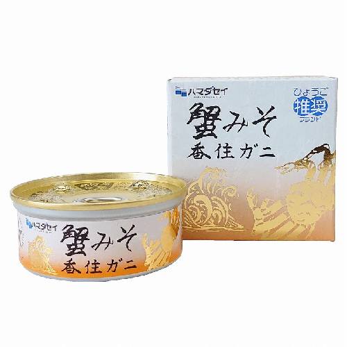 ■商品名： 蟹みそ 無添加 香住蟹■内容量：70g■商品サイズ(mm)：D:80×W:80×H:35■開封前賞味期限：製造日より1080日 ■原材料：ベニズワイガニ内臓（兵庫県沖日本海）■メーカー：ハマダセイ■商品詳細：〇関西では唯一、香住ガニ（紅ズワイガニ）が水揚げされる香住漁港。〇その新鮮なカニから取り出した「みそ」を原料に、無添加で仕上げました。蟹みそ本来の味がお楽しみいただけます。