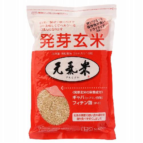 ■商品名：発芽玄米 元氣米■内容量：725g(約5合分)■原材料：玄米（九州産コシヒカリ:特別栽培）■賞味期間：製造日より6ヶ月■特別栽培コシヒカリの玄米を独自製法で発芽させギャバと食味・甘みを向上しました。硬い表皮を削り、一分づきですので...