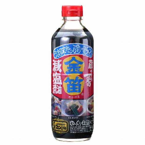 金笛 減塩醤油 600ml 【笛木醤油】