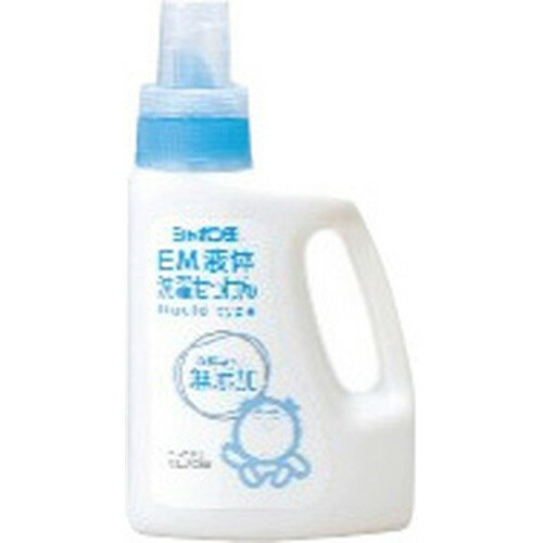 ■商品名：シャボン玉石鹸　EM液体洗濯石鹸■内容量：1200ml■メーカー：シャボン玉石けん■原材料：純石ケン分（30%脂肪酸カリウム）■健康な体ときれいな水を守る、シャボン玉石けん。無添加石けんのパイオニア■使いやすい液体タイプの洗濯石けん、石けん初心者にもオススメ■化学合成物質無添加■柔軟剤不要でふんわり洗いあがる