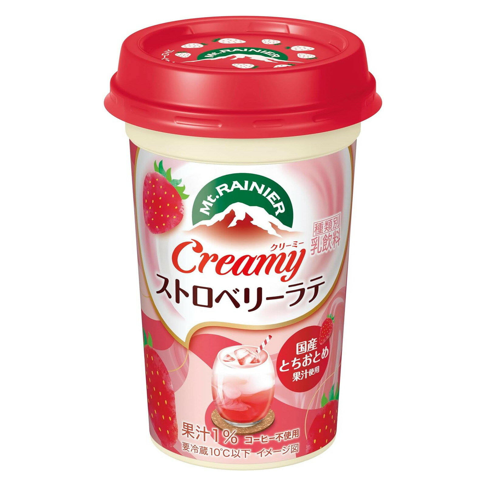 森永乳業 マウントレーニア クリーミーストロベリーラテ 240ml 10本 フルーツラテ 濃厚 まとめ買い