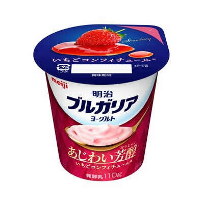 明治ブルガリアヨーグルトあじわい芳醇 いちごコンフィチュール 110g 12個 送料無料 要冷蔵