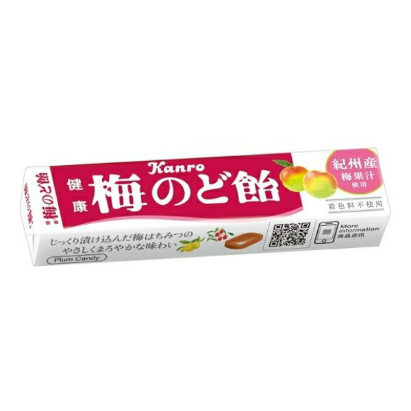 カンロ 健康のど飴 梅（スティックタイプ）11粒 10個