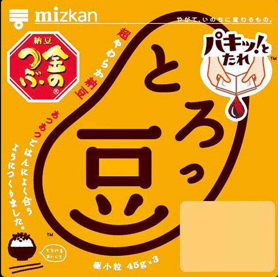 【要冷蔵】ミツカン 金のつぶ パキッ！とたれ とろっ豆 3P (45gX3)X12パック【送料無料】