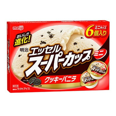 明治 エッセル スーパーカップミニ クッキーバニラ 80ml×6個×8箱