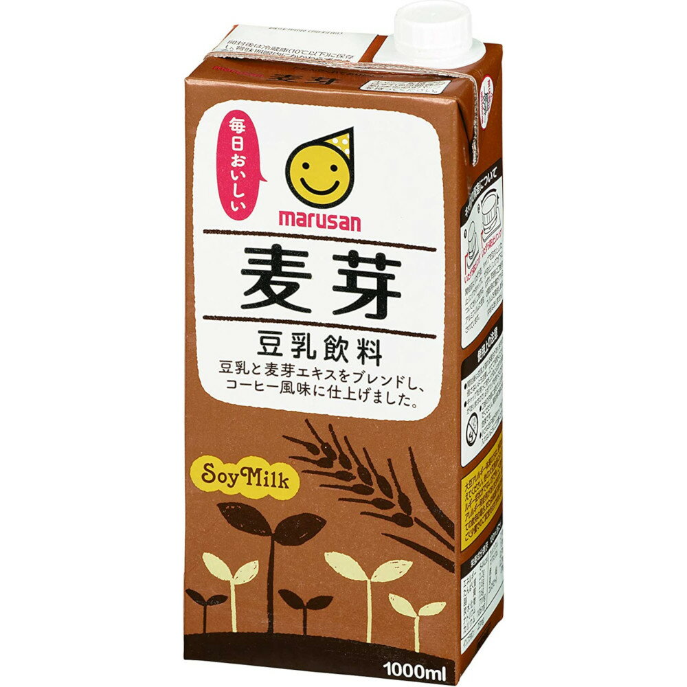 マルサン 豆乳飲料 麦芽 1000ml 6本×2ケース(12本）　　マルサンアイ 豆乳 豆乳飲料【送料無料】 ドリンク 1000 1,00…