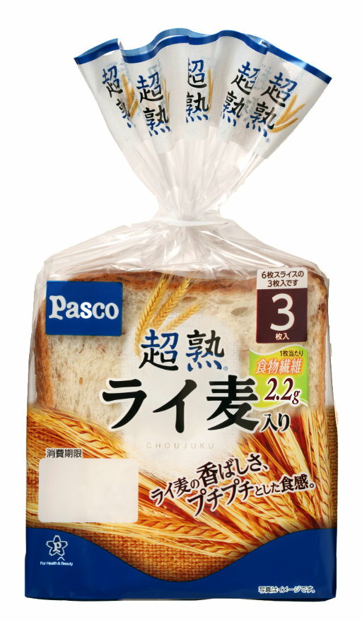 【バラ売】パスコ　超熟ライ麦入り　3枚入　Pasco パン 