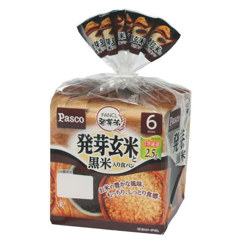 パスコ 発芽玄米と黒米入り食パン 6枚入　Pasco パン 