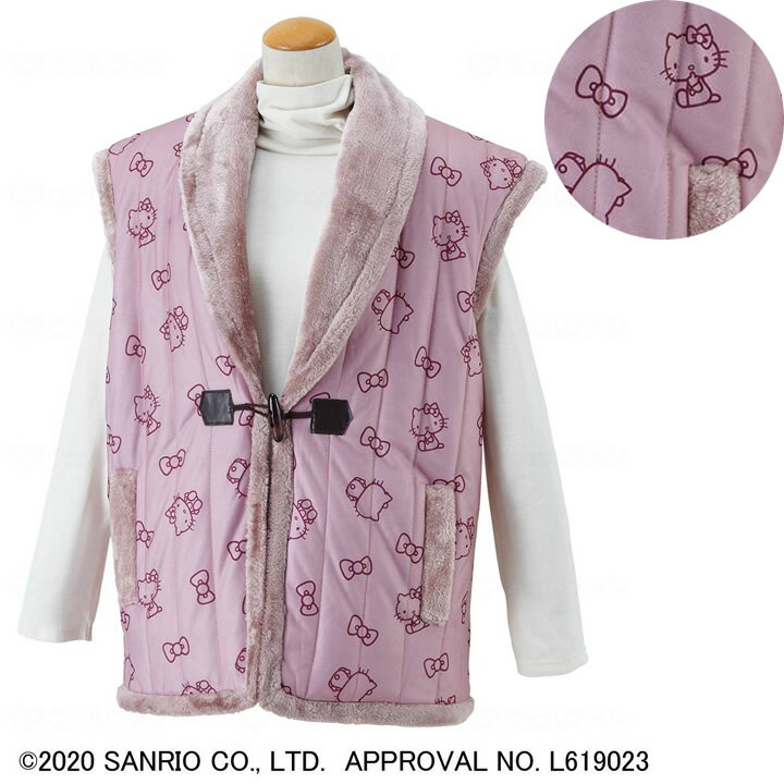 介護衣料品 ベスト ハローキティ おしゃれ シニアファッション かわいい 秋用 冬用 ウェルファン 010801 敬老の日 プレゼント ギフト