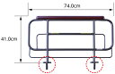 ケアレットシリーズのベッドと一緒のご注文で、送料が無料になります。ご注文のご入力を完了された時点では、送料が加算され、自動配信メールも送料が加算された価格でのご案内となりますが、その後弊社よりお送りするメールにて送料をお引きした金額に訂正させていただきます。※ケアレットシリーズ 背上げ1モーターベッド専用。仕様表サイズ幅74.0×高さ41.0cm材質スチール、天然木、PU塗装製造国（原産国）ベトナム