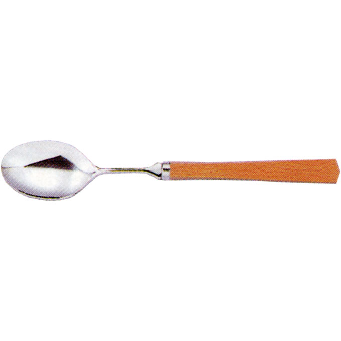 食事・口腔ケア 木製角型ハンドル スプーン大 深型 【斉藤工業】 【R-13-D】