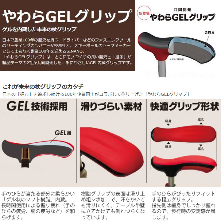 杖 ステッキ ネオクラシカル 伸縮杖 やわらG...の紹介画像2