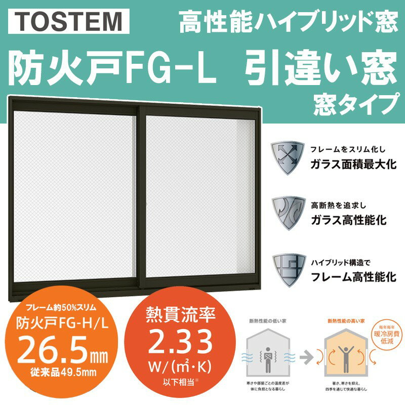 【マラソン期間中はエントリーでポイント5倍】防火戸FG-L 単体引違い窓 11913（w12...