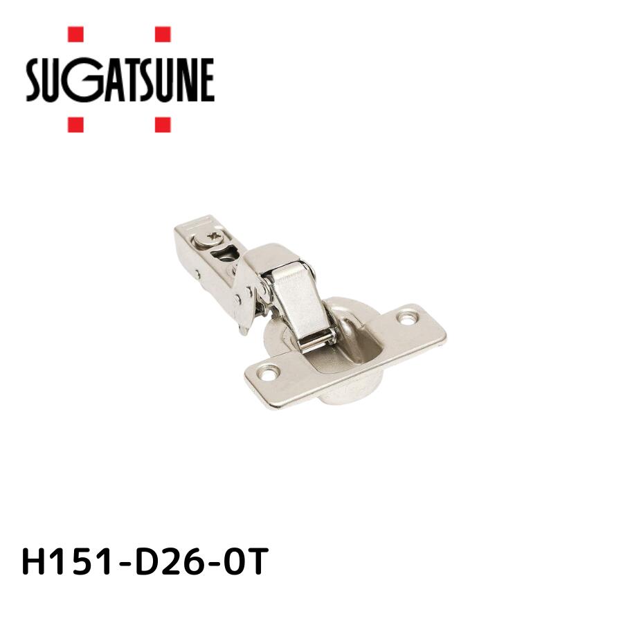 スガツネ工業工業/LAMP H151-D26-0T ダンパー内蔵・インセット 厚扉用 H151シリーズ スライド丁番本体..