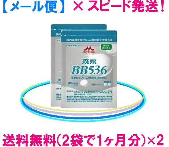 森永乳業ビヒダスBB536 【2ヵ月分】お得な4袋セット（45カプセル×4袋）ビヒダスBB536=ビフィズス菌BB536送料無料 = メール便 = ゆうパ..