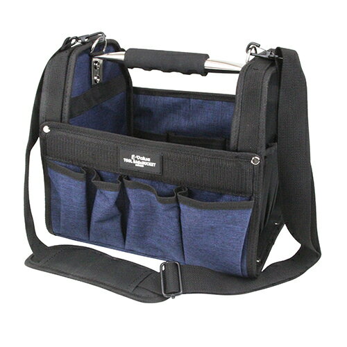 藤原産業 E-Value ツールキャリーバッグ S ネイビー 持ち運び 作業用品 鞄 ツール工具入れ 道具入れ 道..