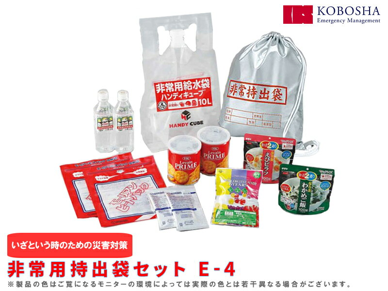 非常時用持出袋セット E-4 非常食 5年保存 セット 防災グッズ 防災用品 災害対策 保存食 備蓄 給水袋 マジックライス