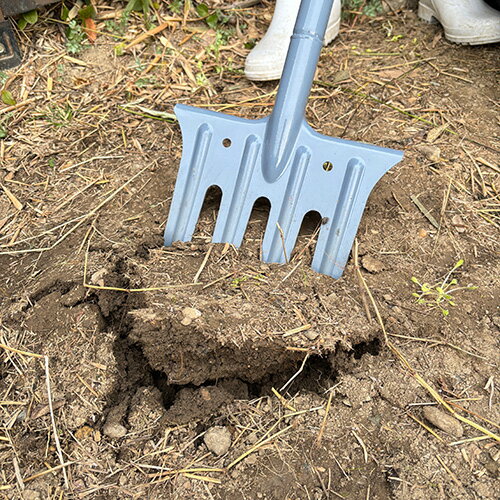 25年8月新商品【千吉】土起こしフォーク [SGF-6] (4977292617116) ガーデンフォーク 土壌改良 現場作業..