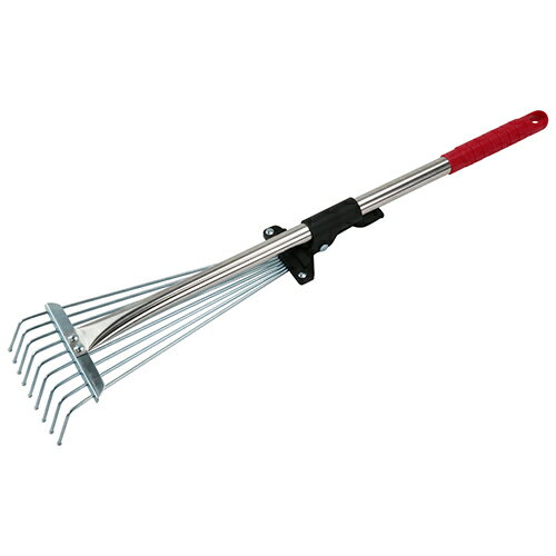 25年8月新商品【E−Value】伸縮式ガーデンクリーナー 小 [EGR-4] (4977292618212) 熊手 レーキ 現場清掃..