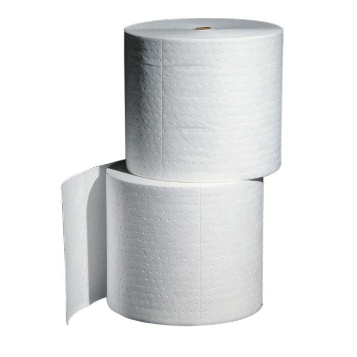 【ピグ pig】油専用ホワイトマットロール ライトウエイト 38cmx91m2巻／袋 [MAT441]　油吸着マット 液..