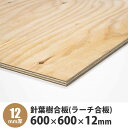 針葉樹合板(ラーチ合板) 600×600×12mm 1枚入