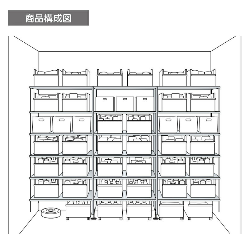 大建工業【内部ユニット　FiTIO（フィティオ）パントリー　I型プラン4　D300】ダイケン　DAIKEN 2