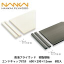 南海プライウッド【樹脂棚板（エンドキャップ付き）　600×290×12mm　8枚入】NANKAI PLYWOOD　個人宅配送OK！