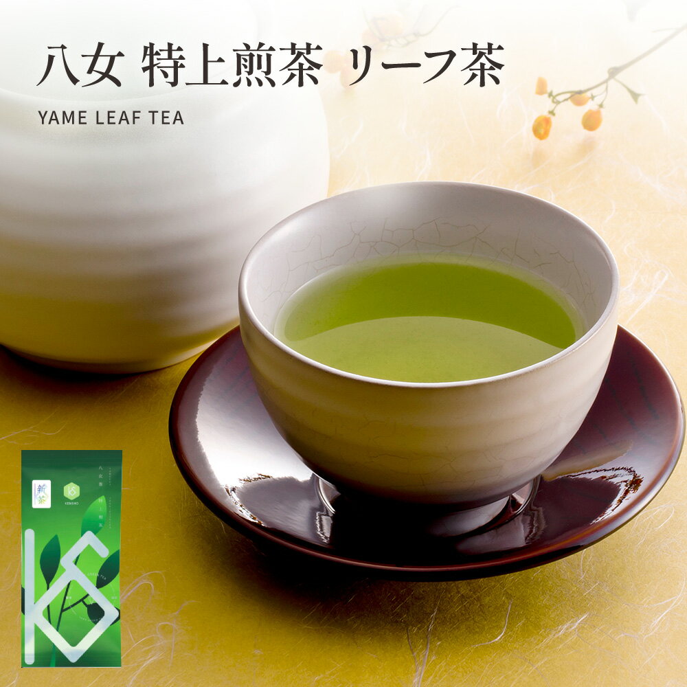 楽天健祥GW 楽天市場店八女特上煎茶 100g【送料無料】八女茶 特上煎茶 リーフ茶 日本茶 緑茶 お茶 プレゼント ギフト 国産 福岡県産 グリーンワールド八女 健祥 抹茶 茶葉 茶 八女 美味しい うまい 新茶 お得 子供 大人 大容量 ホット アイス 水だし お湯だし 業務用 お徳用 自社生産 メール便