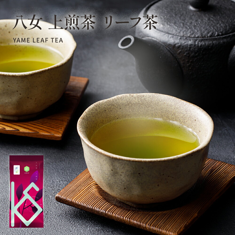 八女茶 八女上煎茶 100g【送料無料】八女茶 上煎茶 リーフ茶 日本茶 緑茶 お茶 プレゼント ギフト 国産 福岡県産 グリーンワールド八女 健祥 八女茶 抹茶 茶葉 茶 八女 美味しい うまい お得 子供 大人 大容量 ホット アイス 水だし お湯だし 業務用 お徳用 自社生産 メール便