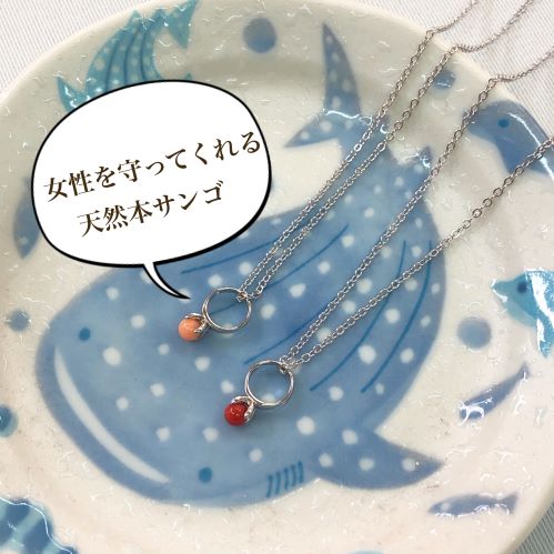 御守り〇ベビーリング赤サンゴ〇シルバー〇プチネックレス〇