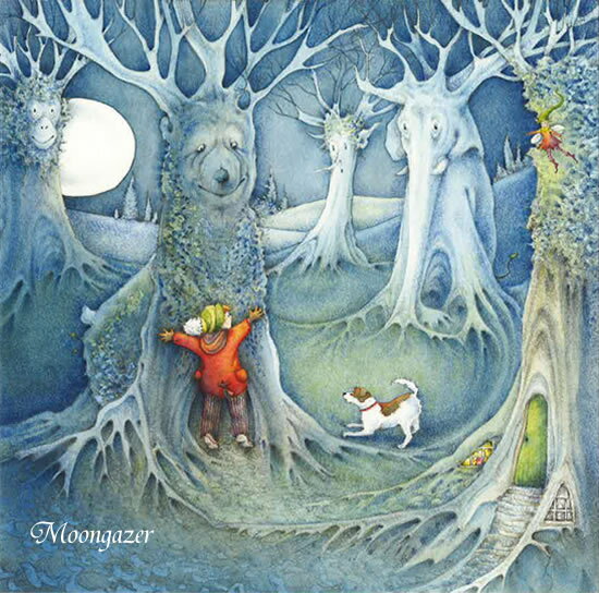Faces In Trees【ムーンゲイザー】 グリーティング カード サリー アン ランバート Moongazer Cards Sally Anne Lambert イギリス 英国雑貨 メッセージカード