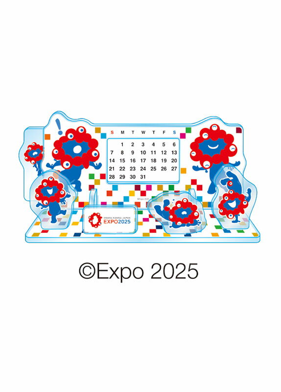 【送料込み】【取寄商品】 2025年カレンダー卓上 2025大阪・関西万博公式キャラクター ミャクミャク　アクリル万年カレンダー25CL-0902[11/2発売]