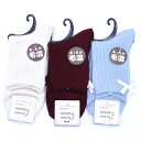 【送料無料】 クルーソックス (ホワイト・レッド・ブルー) (23-25cm) (3足セット)みっとめるへん社(4)