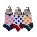 【送料無料】 パープル、ピンク、オレンジ(13-18cm)(2歳〜6歳)(ドット柄)(3足セット)みっとめるへん社(4)