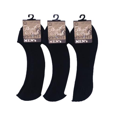 【送料無料】 メンズ 無地柄カバー (ブラック) (25-28cm) (3足セット)みっとめるへん社