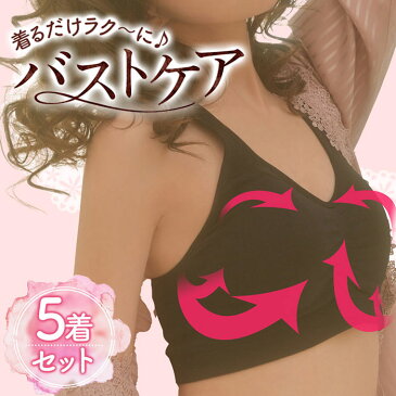 【ララブラ】【5着セット】 キレイな胸は夜つくられる ナイトブラナイトブラ 育乳 下着 インナー ノンワイヤーブラ バストアップ ブラ ブラジャー ノンワイヤー 育乳 脇肉 補正ブラ 補正下着 ノンワイヤー