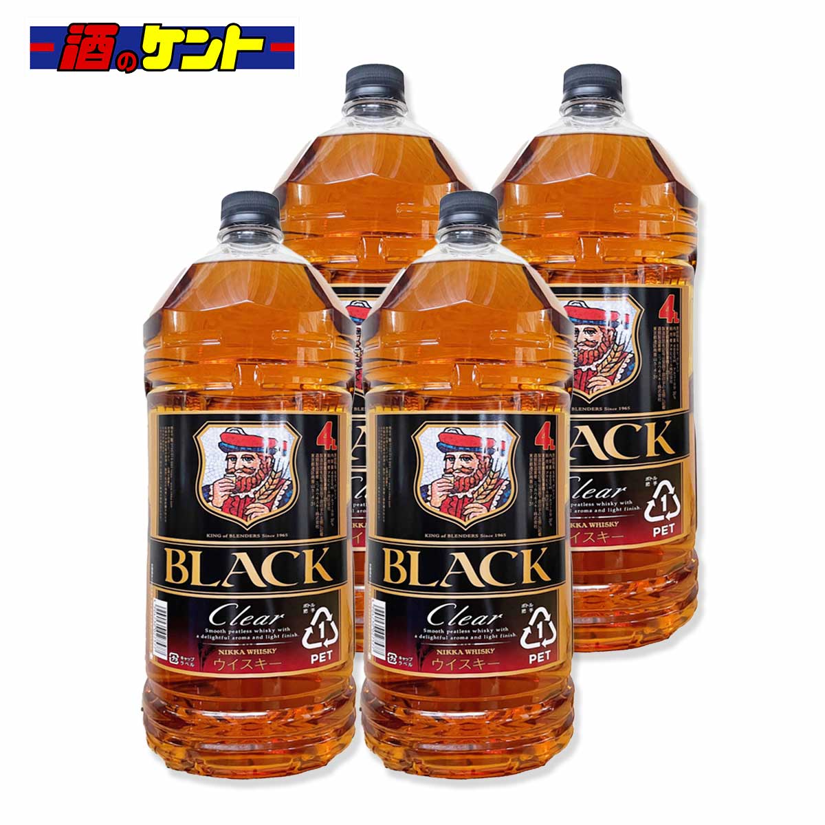 ブラックニッカ クリア アサヒニッカウイスキー 37度 4L 1ケース4本入り