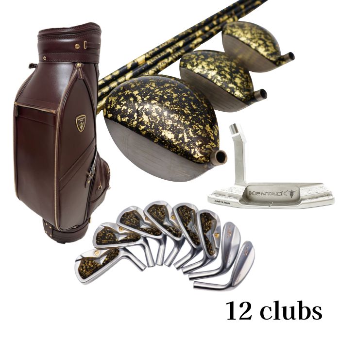 5家紋クラブ/キャディーバッグセット(12本:ウッド1,3,5/アイアン5,6,7,8,9,S,A,P/パター)