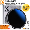 ＼週末限定P5倍！／ K&F Concept 可変式NDフィルター 67mm NDX 減光範囲ND2~ND400 16層マルチコーティング 薄枠設計