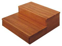 マツ六　木製踏台　DX　2段　12　ミディアムオーク【※カタログ共通画像使用のため、商品画像・カラーに..