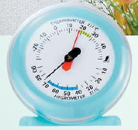 シンワ測定　温湿度計Q　Q-2　10cmライトブルー　70496