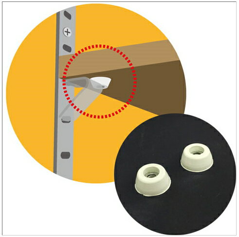 ファースト　棚板用ゴムストッパー　棚ピタ（ビス付）【1箱/100個入】　-14301