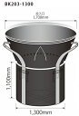 SC 黒フレコンバック【黒色・丸型・2t用・3年耐候・φ1300】 耐候性UV・カーボン剤入 BK203-1300(内袋なし)【5枚入】